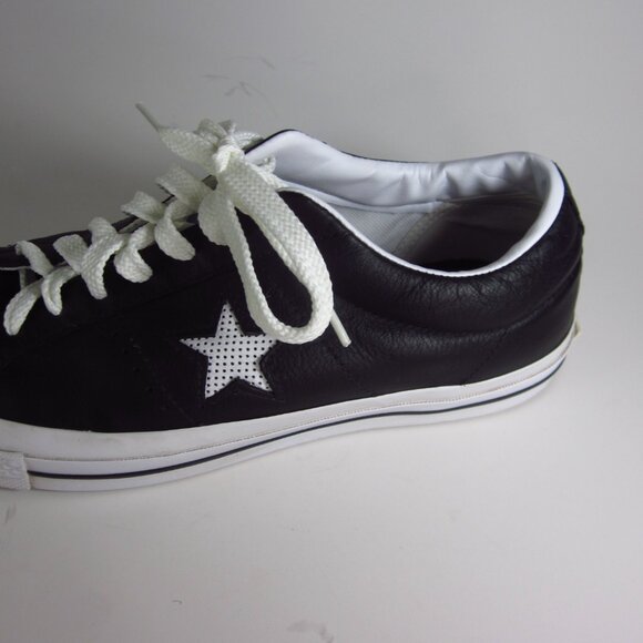 Converse One Star Perforated Leather Sneaker- 158465C Size: Men's 10, Women's 12 - Picture 3 of 15